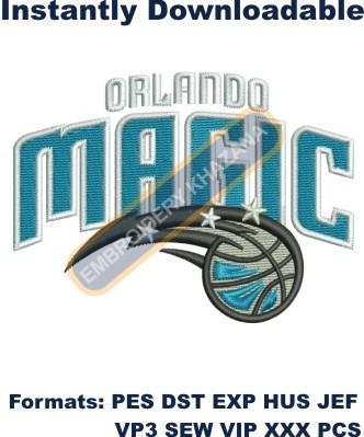 Orlando magic logo embroidery design